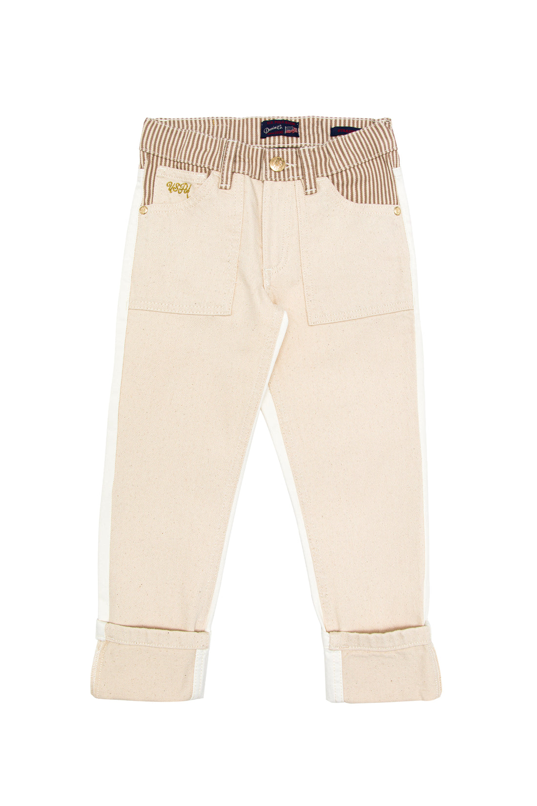 Girl's Cream Jeans