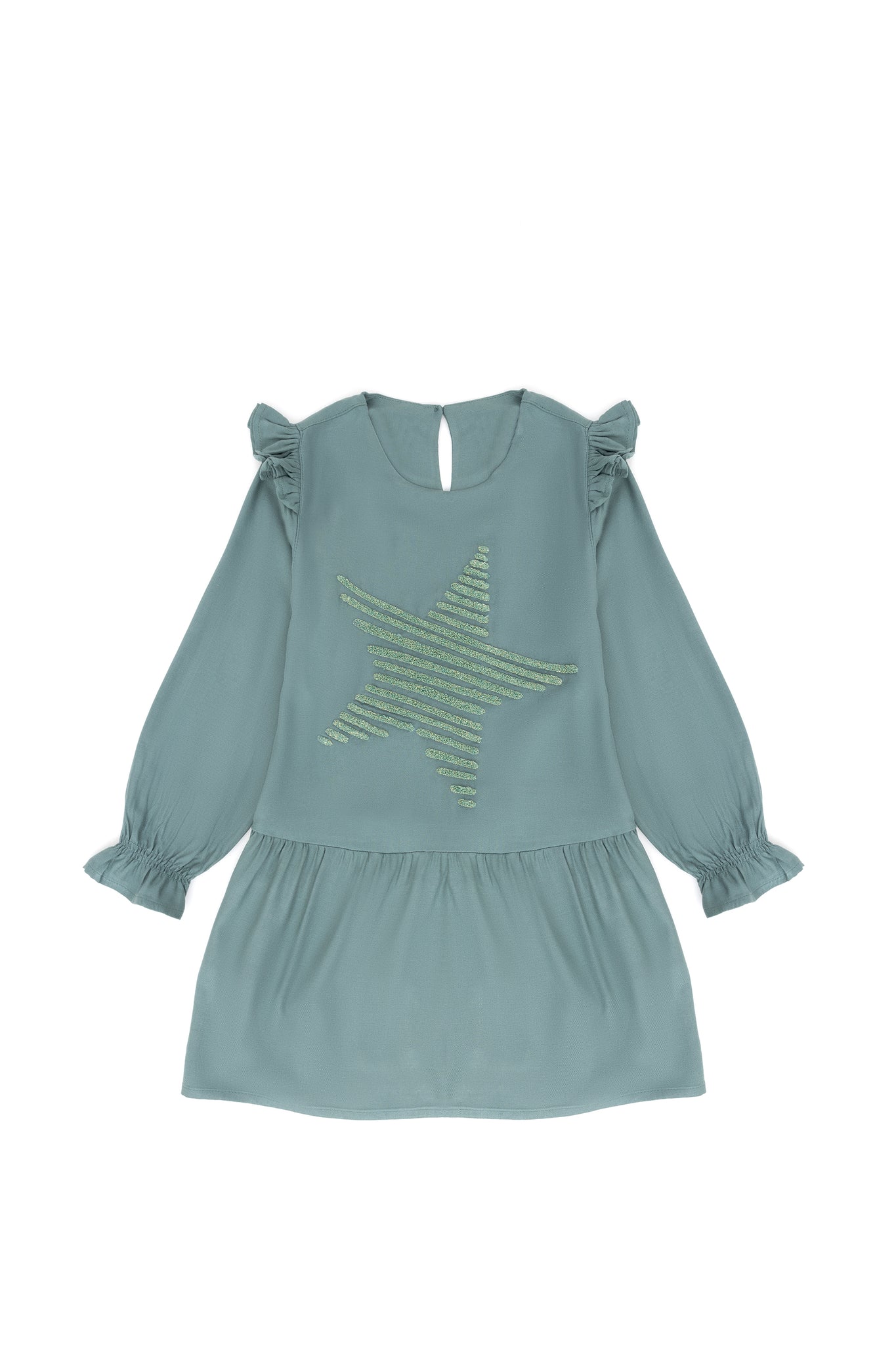 Girls' Mint Long Sleeve Knit Dress