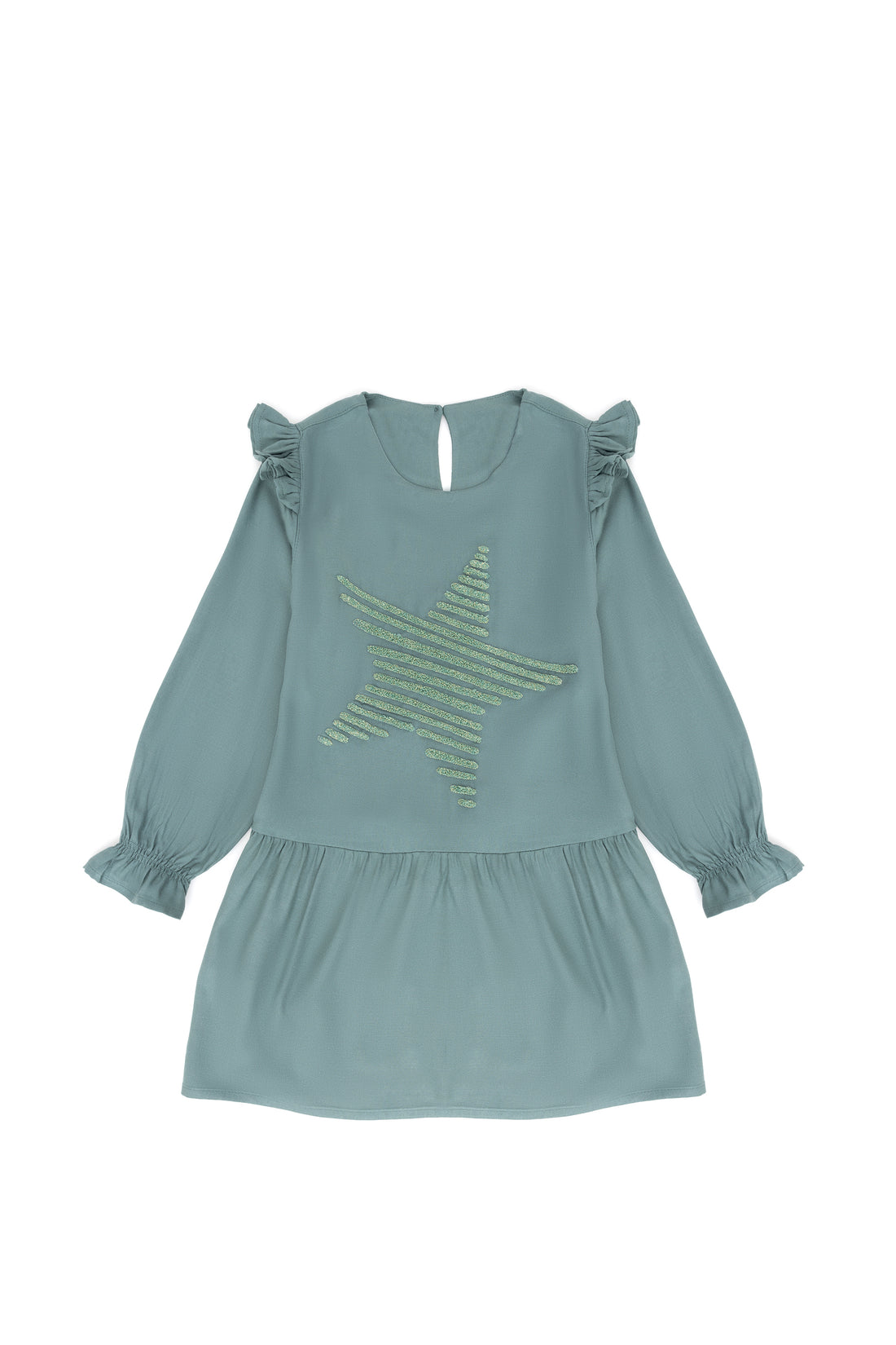 Girls' Mint Long Sleeve Knit Dress