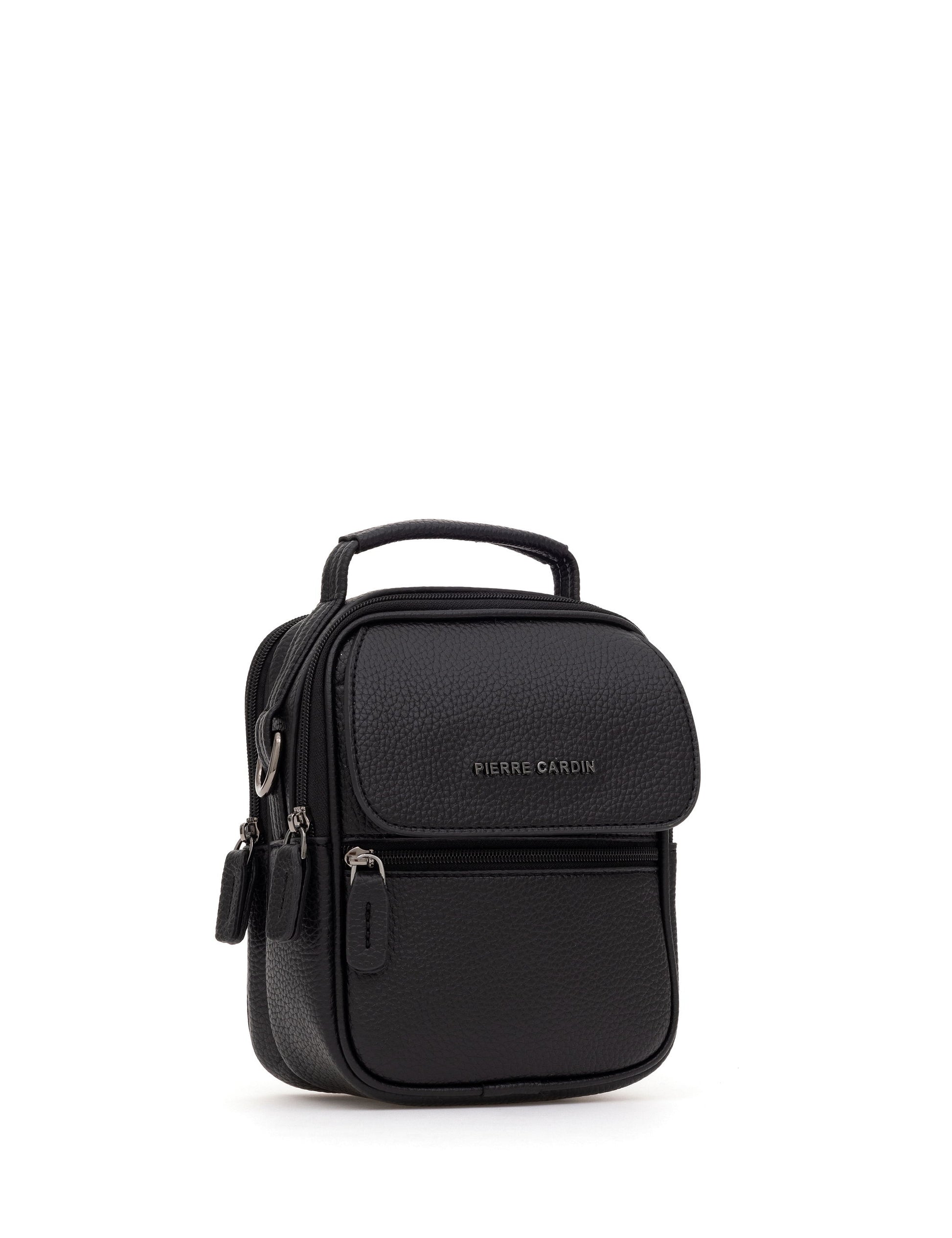 Men's Black Strap Handbag
