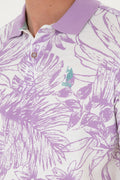 Men's Regular Fit Polo Neck Lilac T-Shirt
