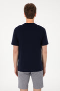 Men's Comfort Fit Crew Neck Navy T-Shirt
