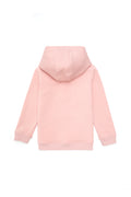 Girls' Powder Pink Hooded Basic Sweatshirt