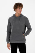 Erkek Regular Fit Kapüşonlu Antrasit Melanj Basic Sweatshirt