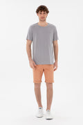Men's Regular Fit Crew Neck Modal Dark Gray Basic T-Shirt