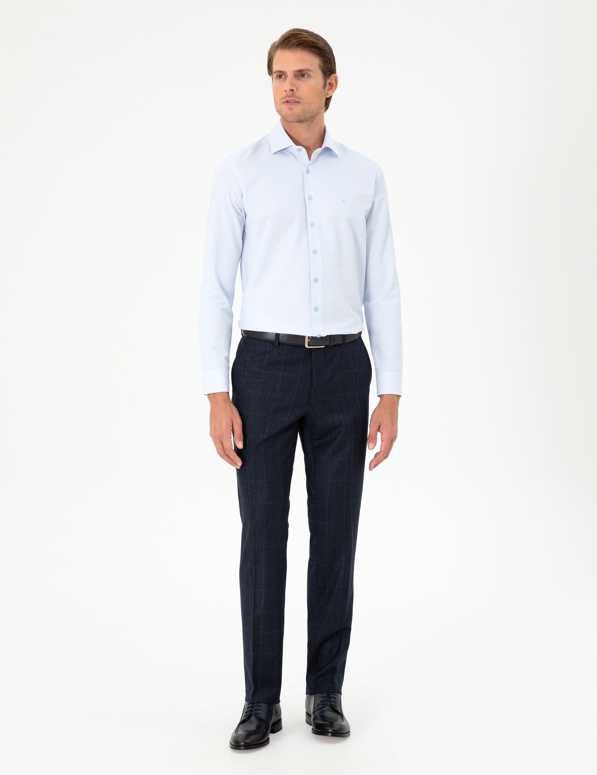 Light Blue Slim Fit Long Sleeve Shirt