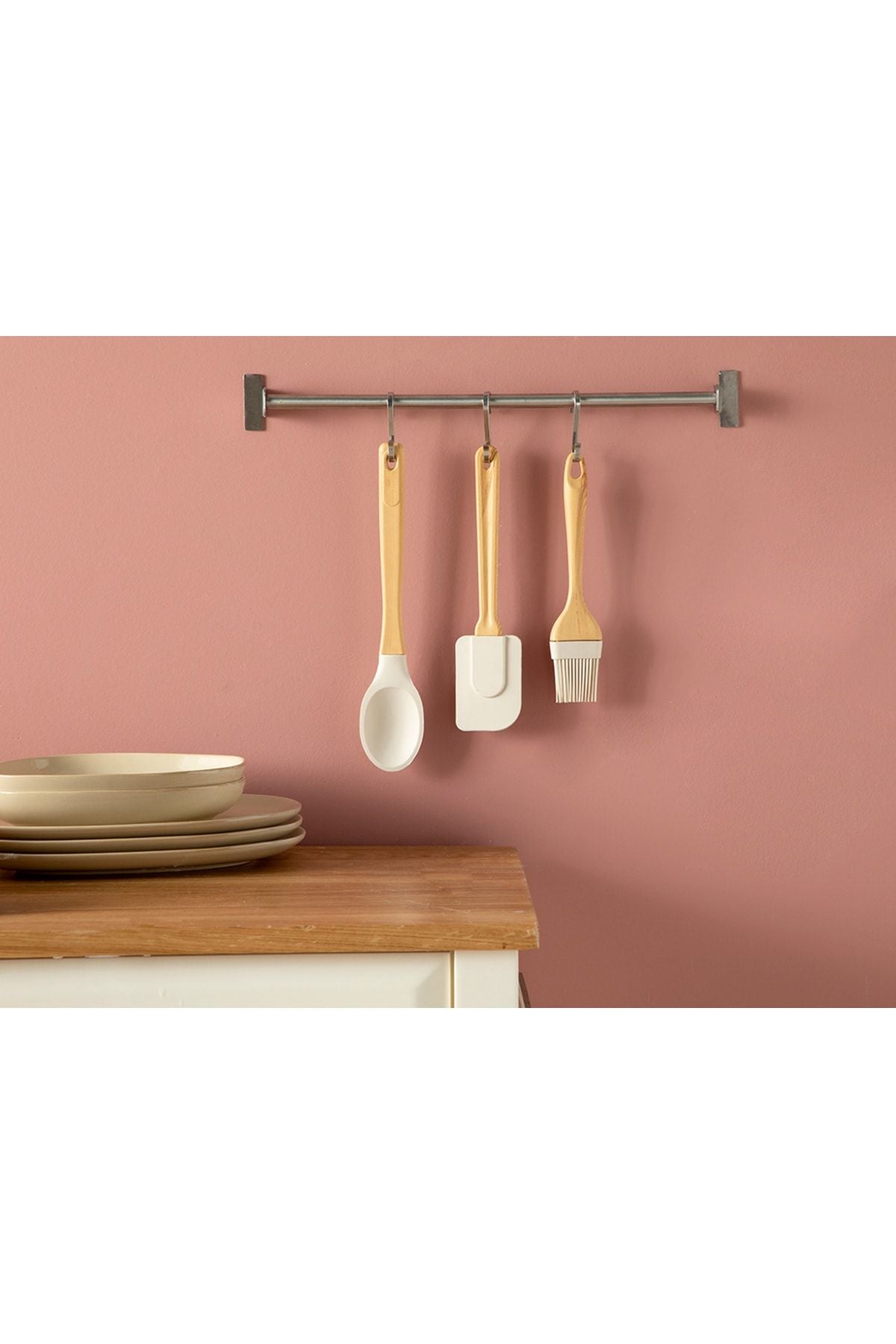 Eddy Silicone Serving Spoons 29 Cm Light Beige