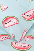 Watermelon Blue 100% Cotton Single Size Duvet Cover Pillow Set