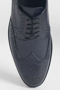 Men's Navy Blue 100% Leather Classic Shoes