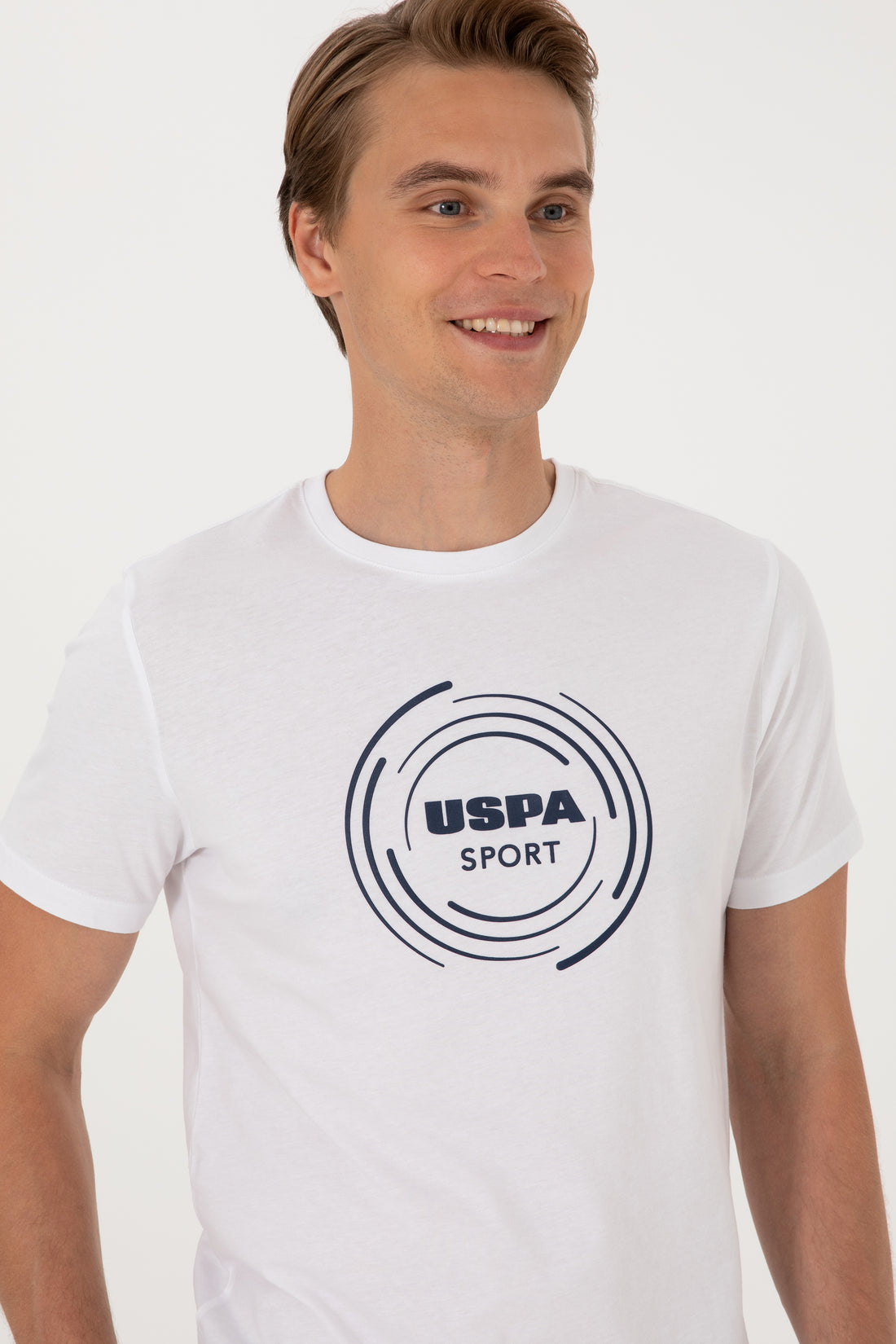 Men's Regular Fit Crew Neck White T-Shirt
