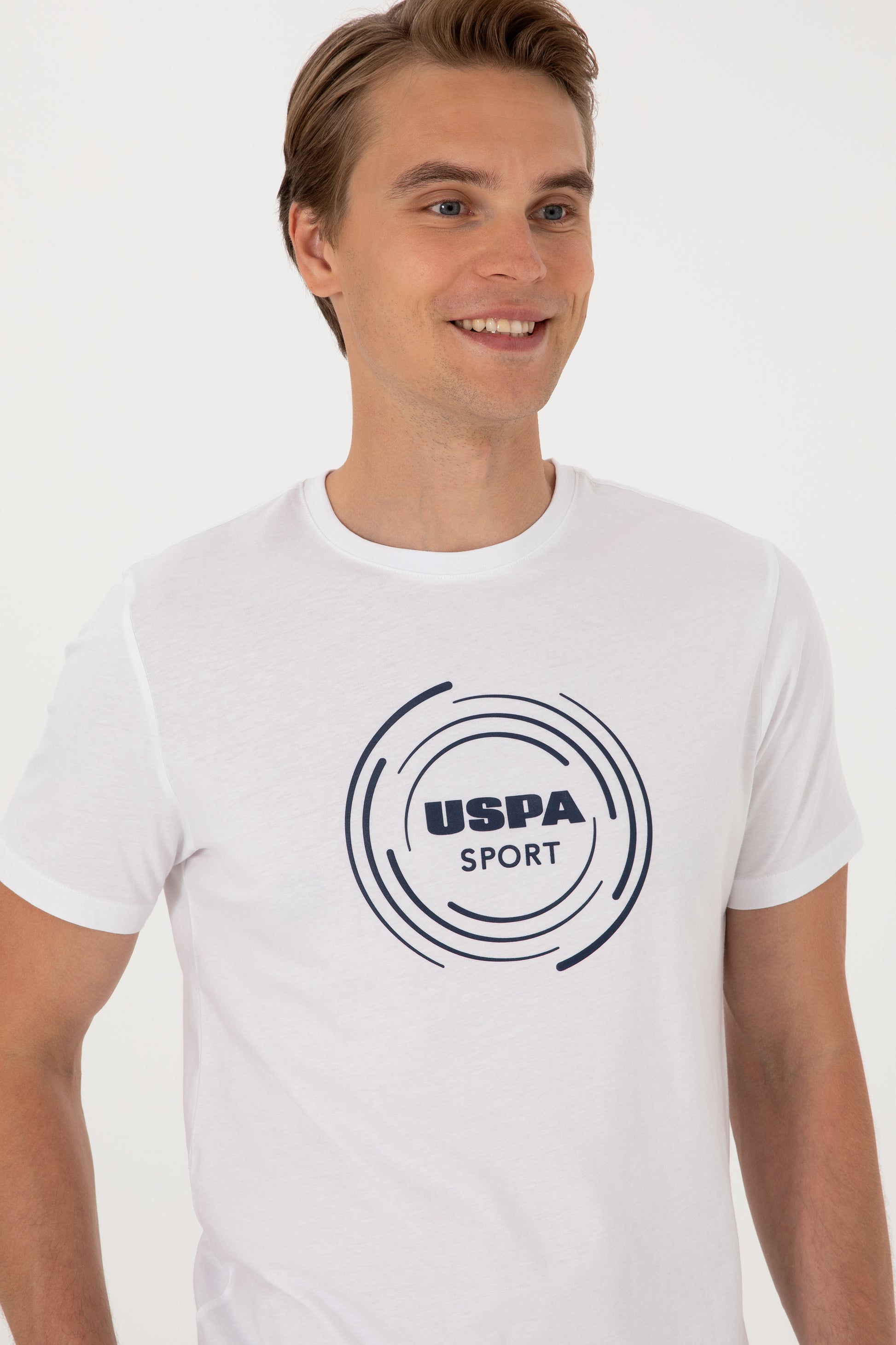 Men's Regular Fit Crew Neck White T-Shirt
