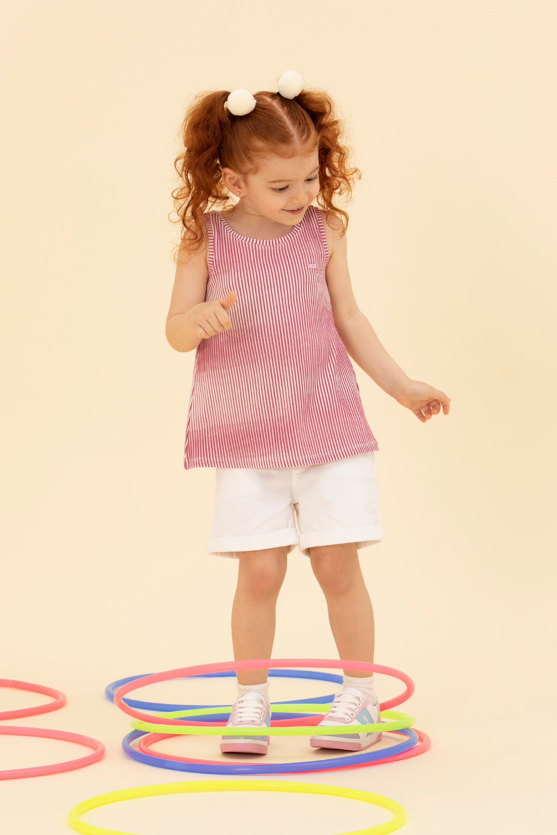Girls' Pink Crew Neck T-Shirt