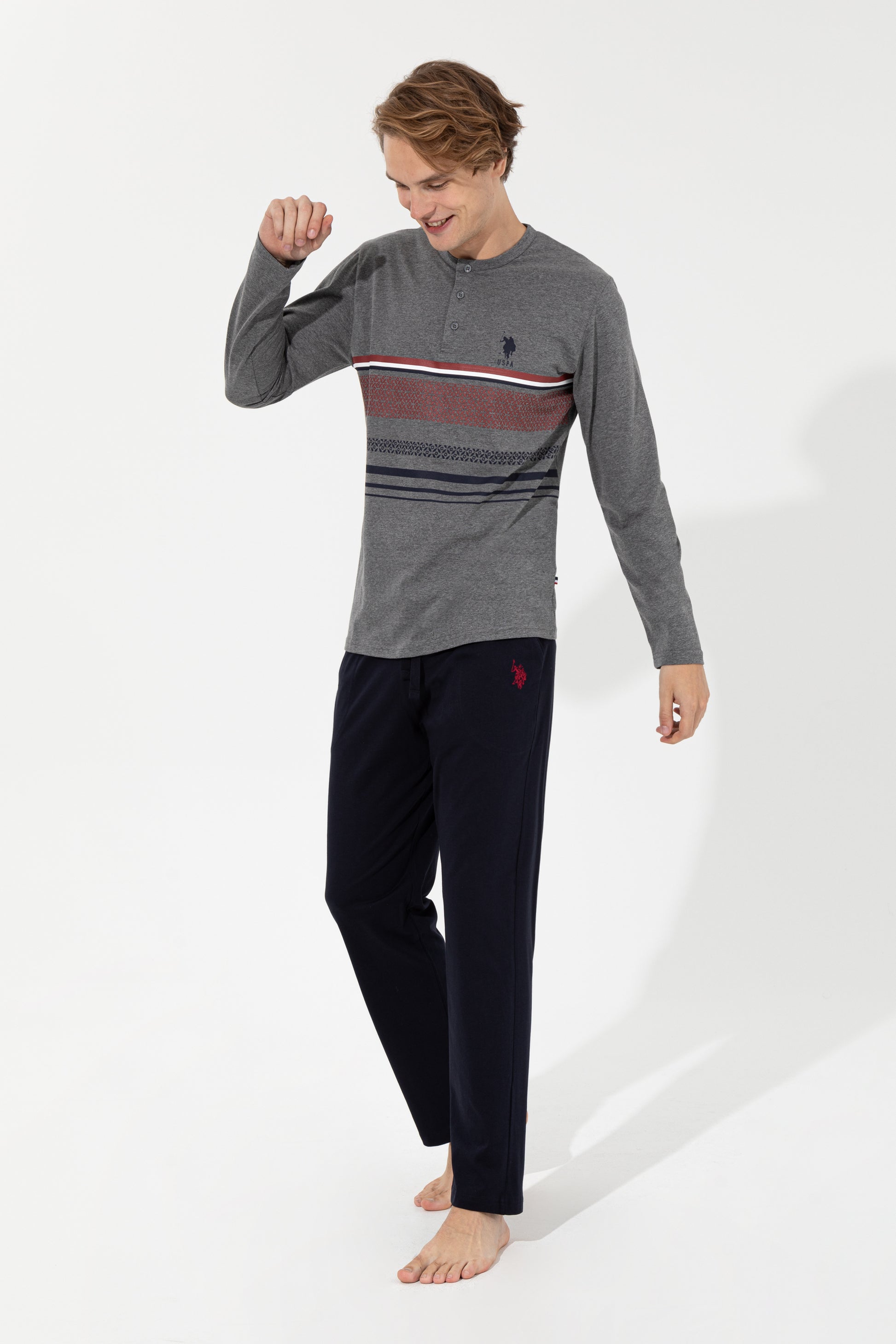 Men's Navy Blue Pajama Set