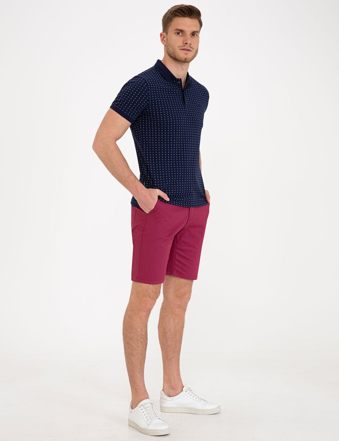 Plum Standard Fit Bermuda Shorts