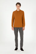 Men's Regular Fit Polo Neck Coconut Basic Sweatshirt