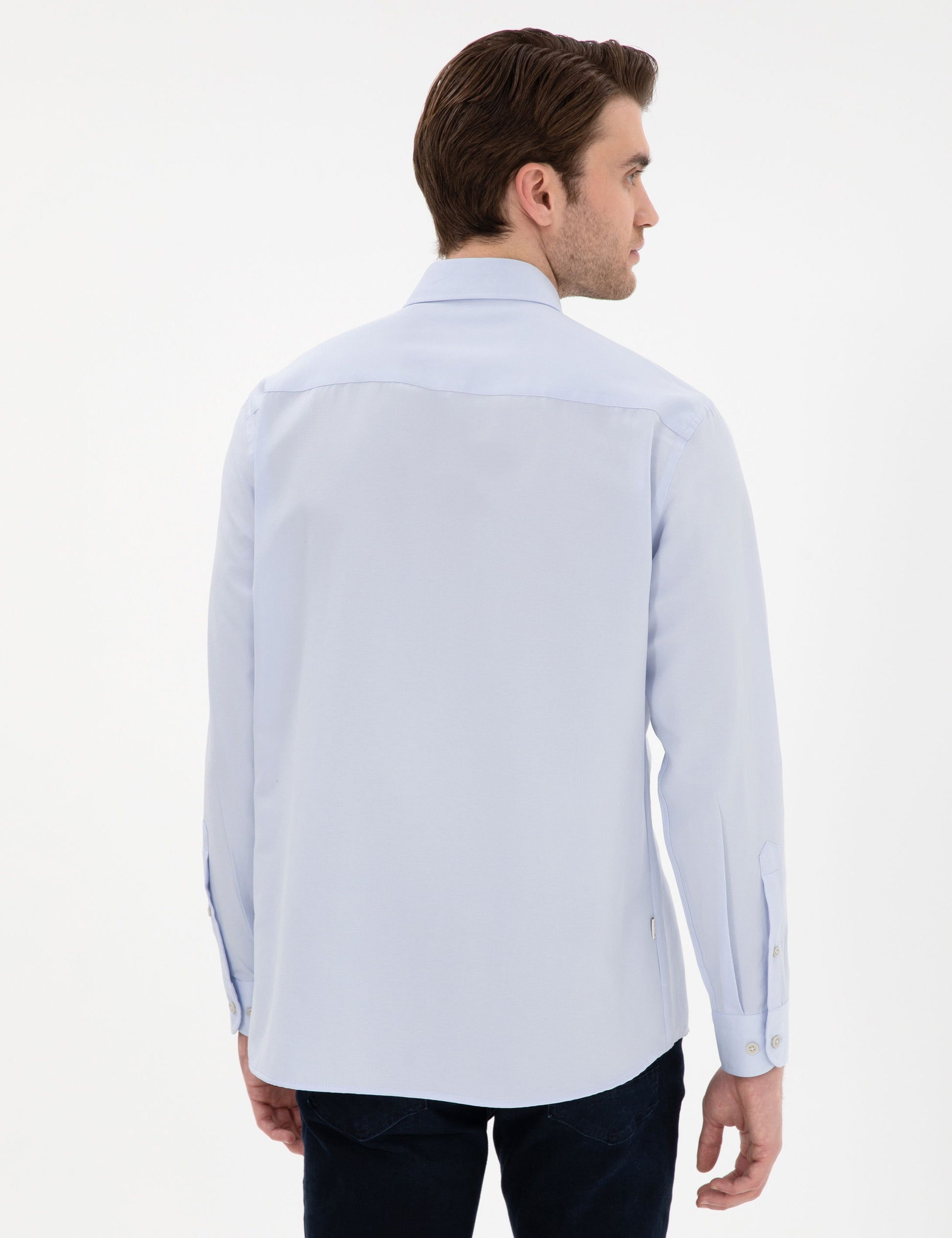 Light Blue Slim Fit Oxford Shirt Long Sleeve