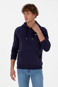 Erkek Regular Fit Kapüşonlu Mürdüm Basic Sweatshirt