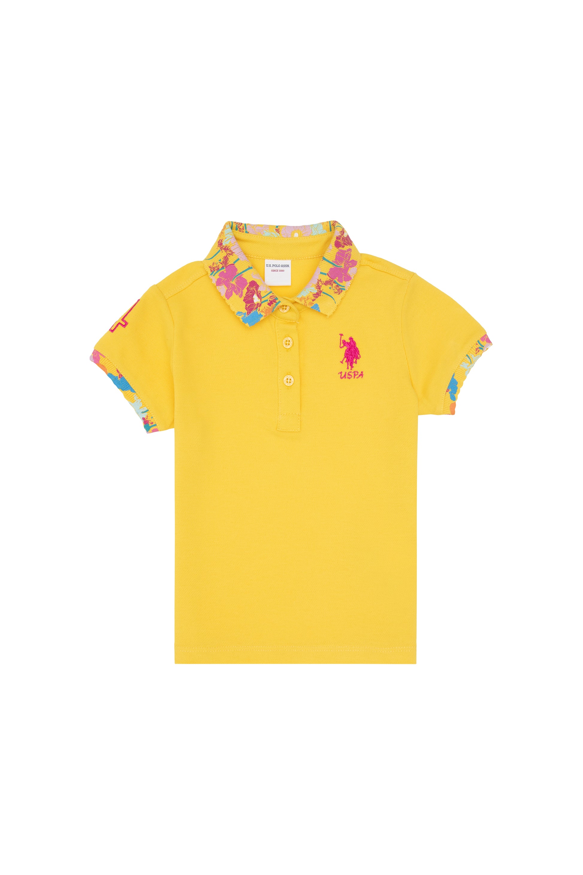 Girls' Yellow Basic T-Shirt