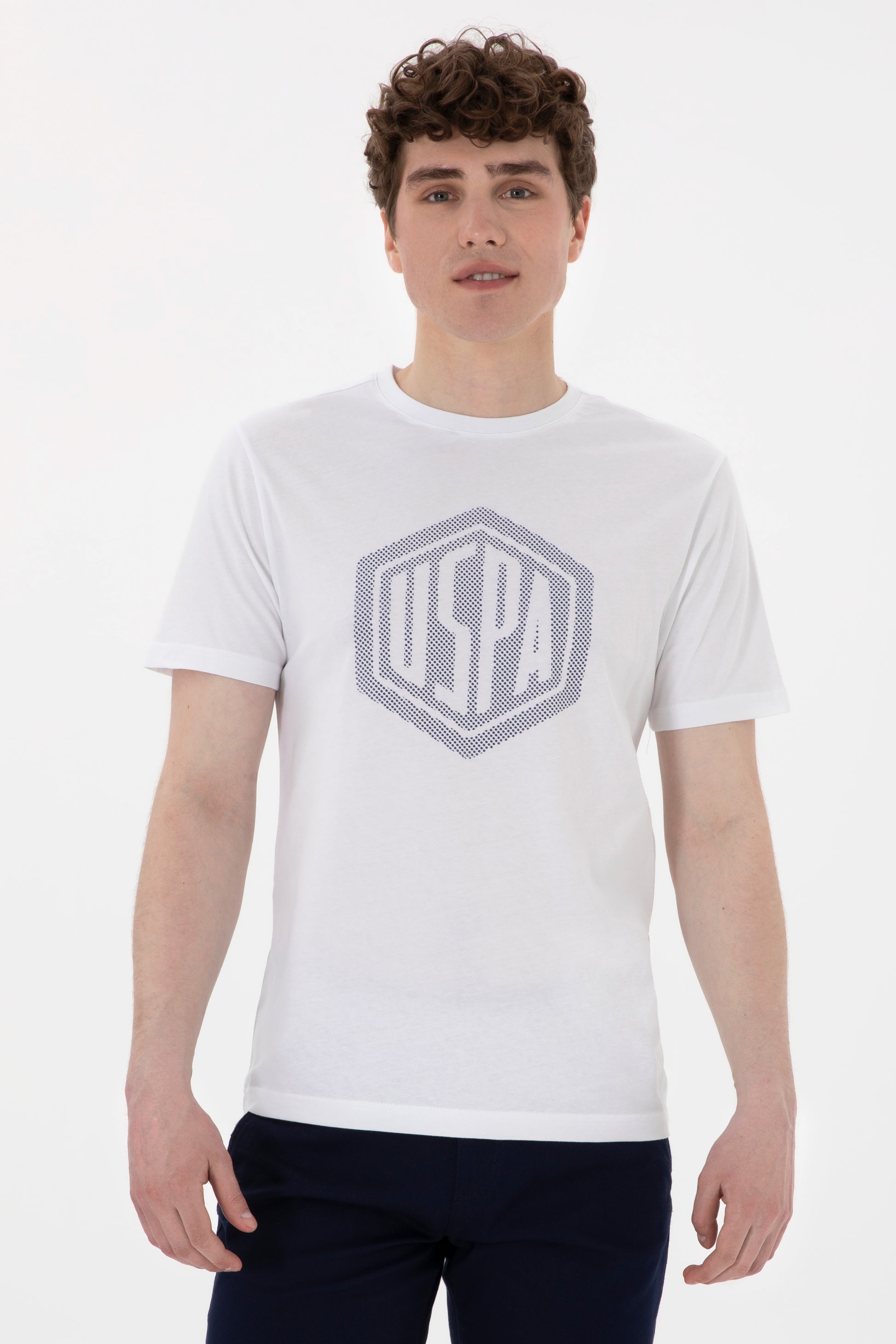 Men's Regular Fit Crew Neck White T-Shirt