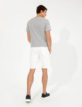 Ecru Slim Fit Knitted Shorts