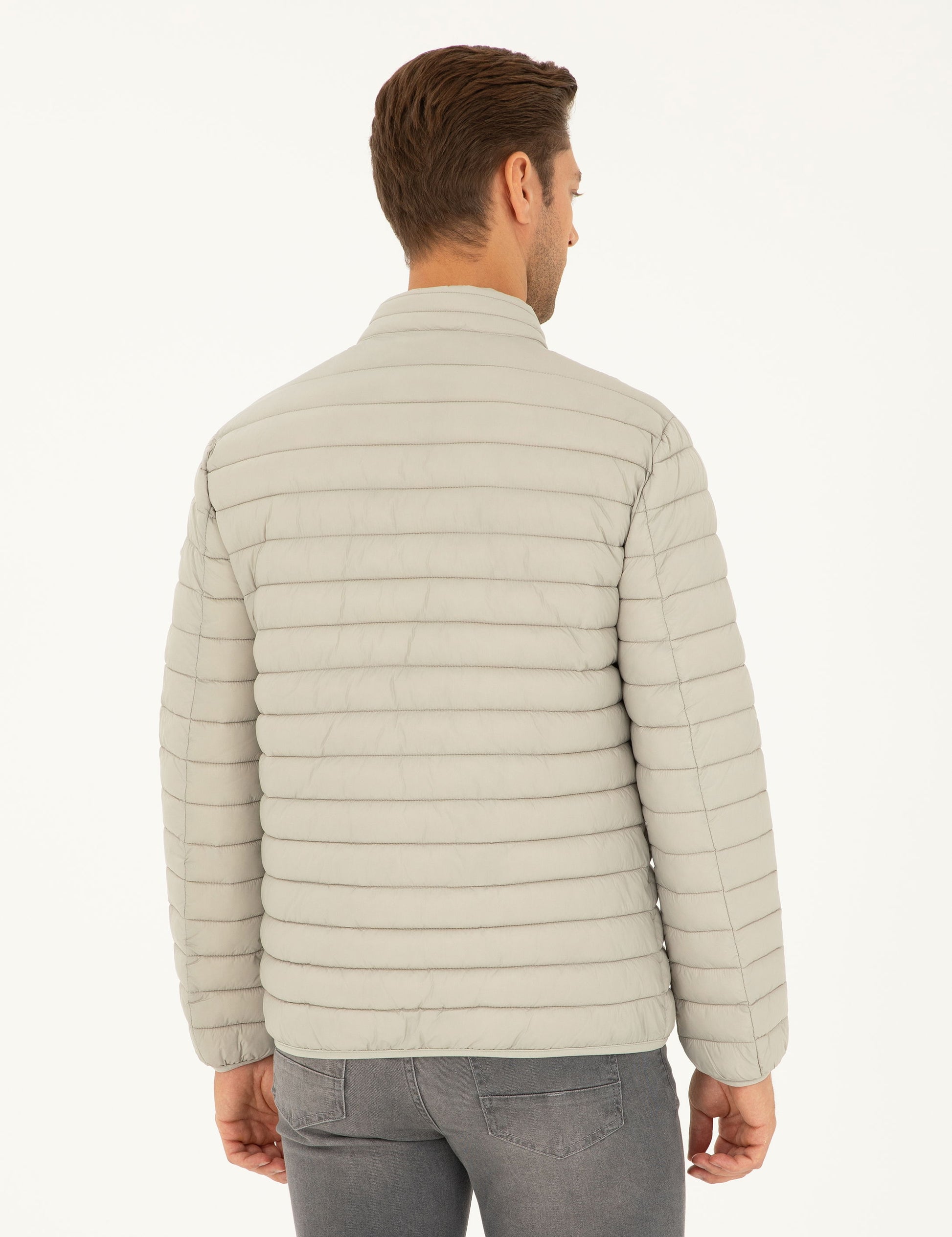 Beige Quilted Sport Coat