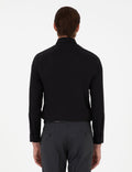 Black Slim Fit Long Sleeve Shirt