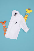 Boy's White Long Sleeve Shirt