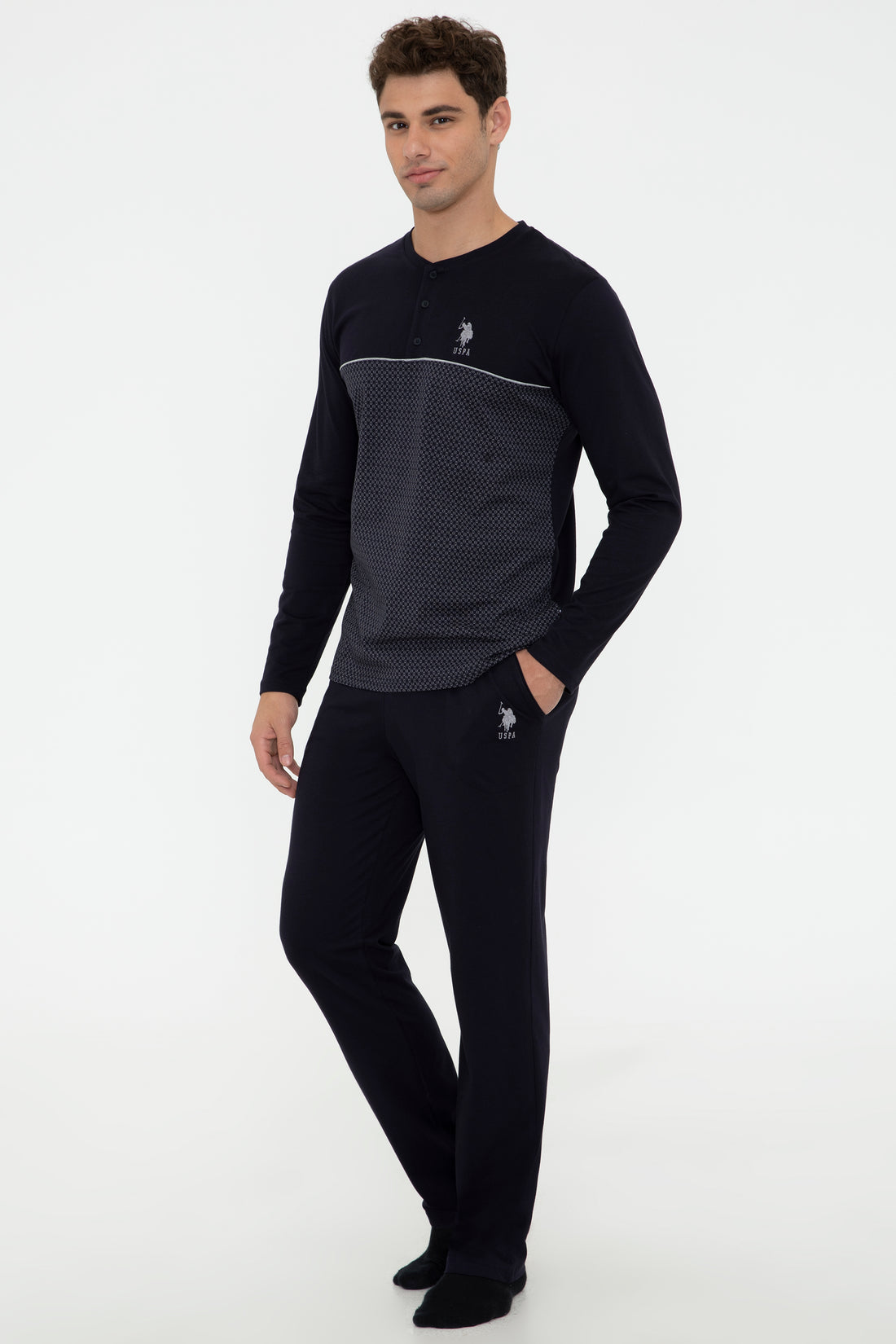 Men's Grey Pajama Set