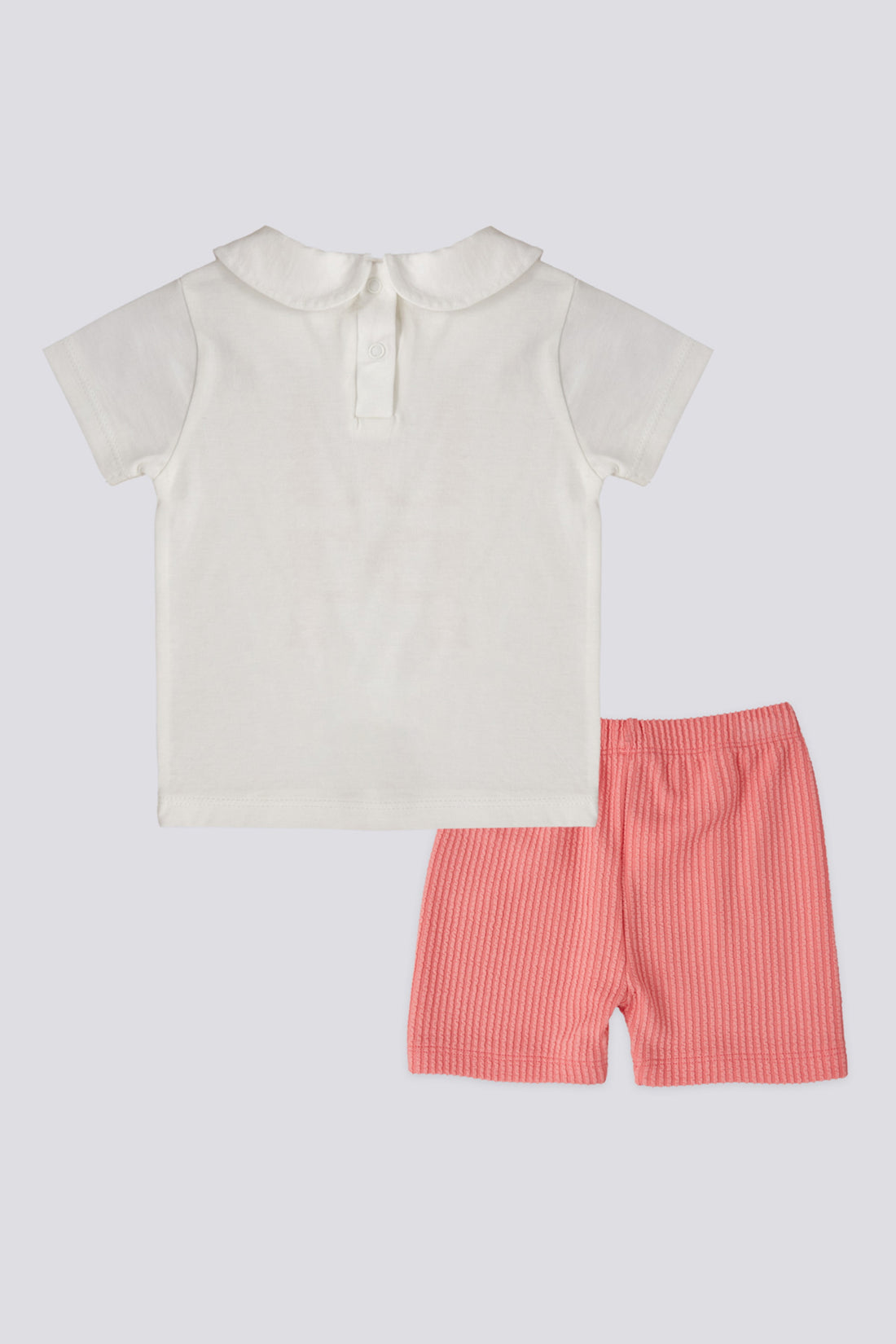 Baby Girl Salmon 2-Piece Short Sleeve T-Shirt Set