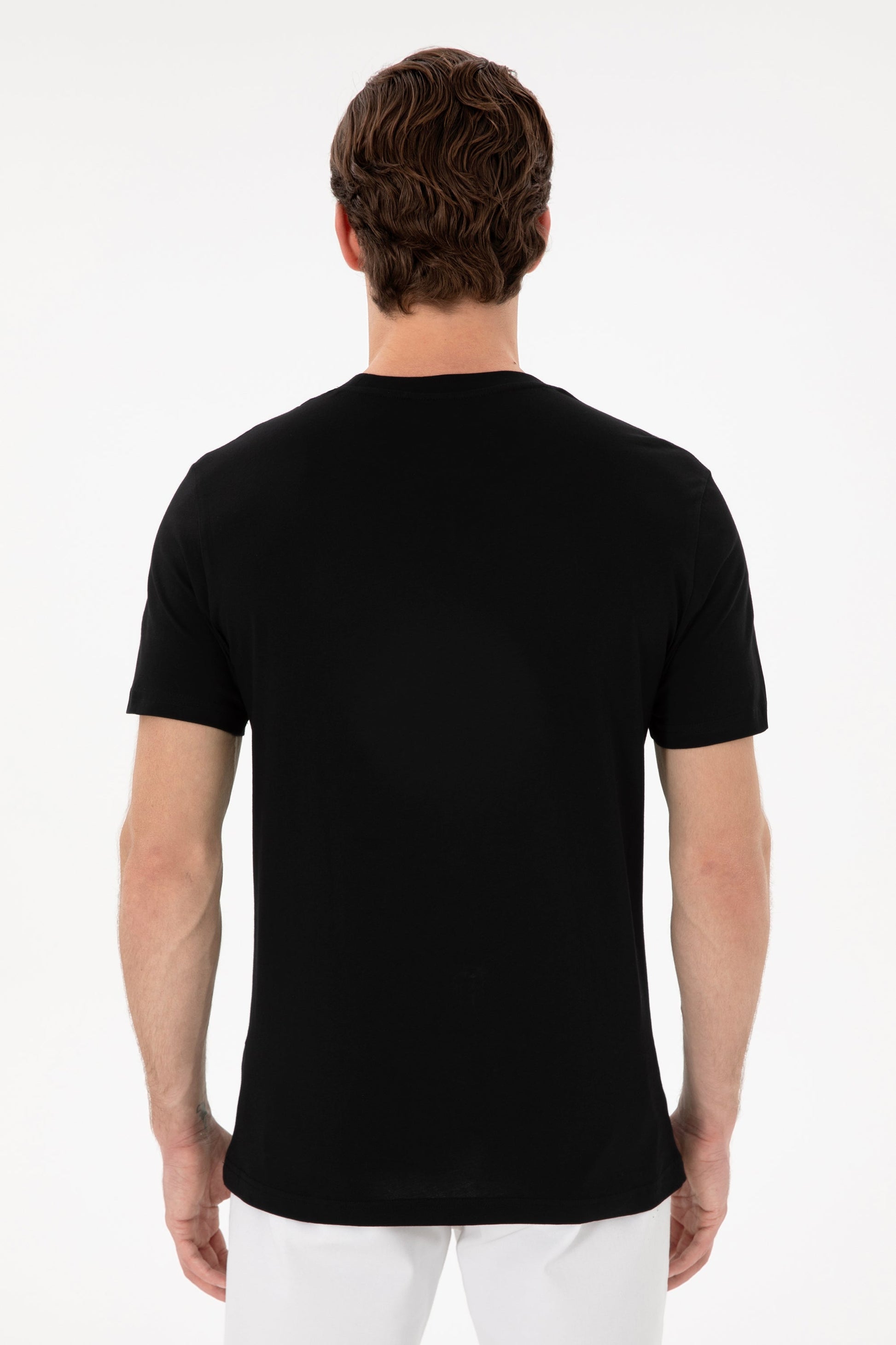 U.S. Polo Assn. - Men's Regular Fit Crew Neck Black Basic T-Shirt