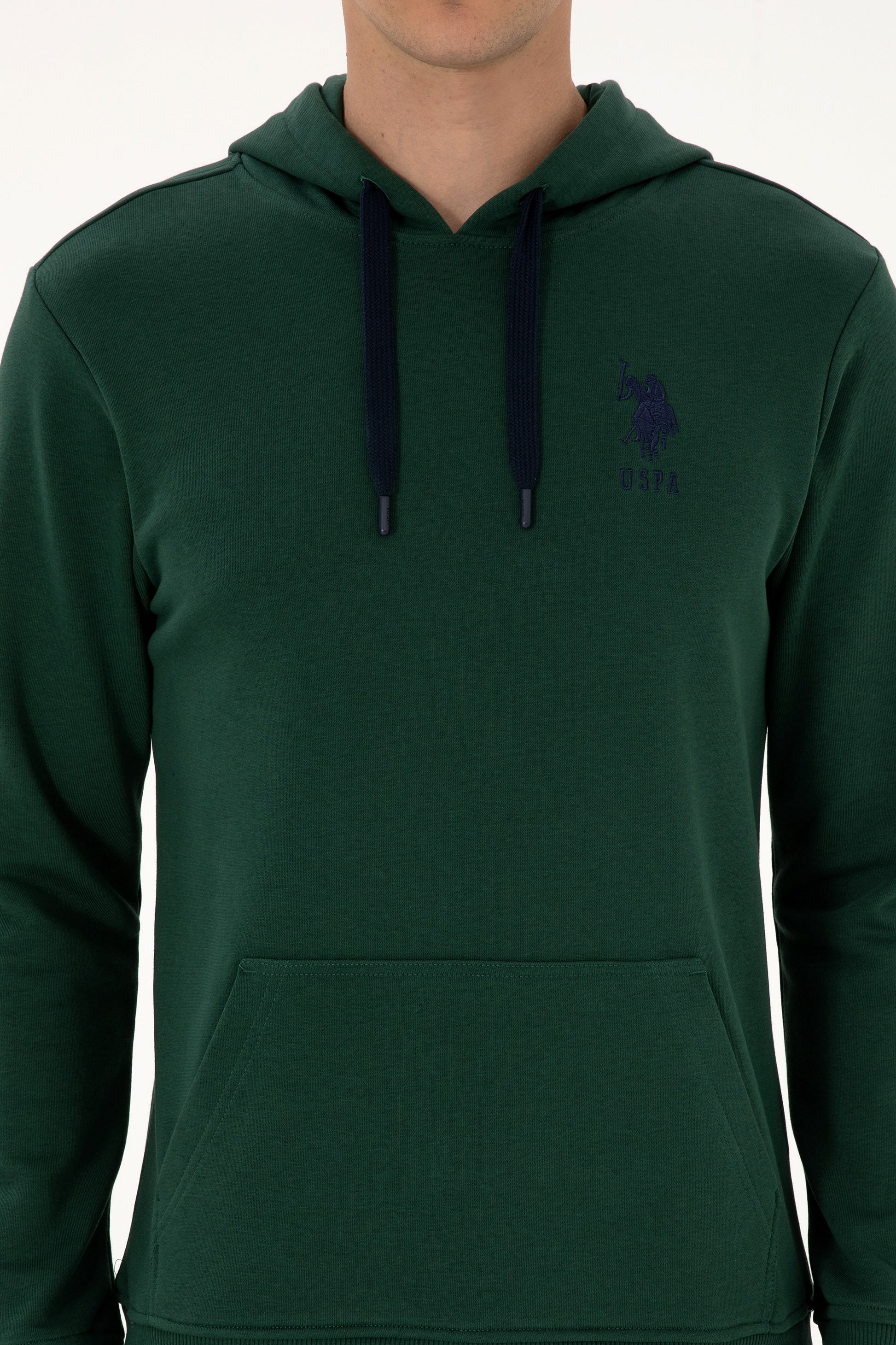 Men's Dark Green Basic Sweatshirt