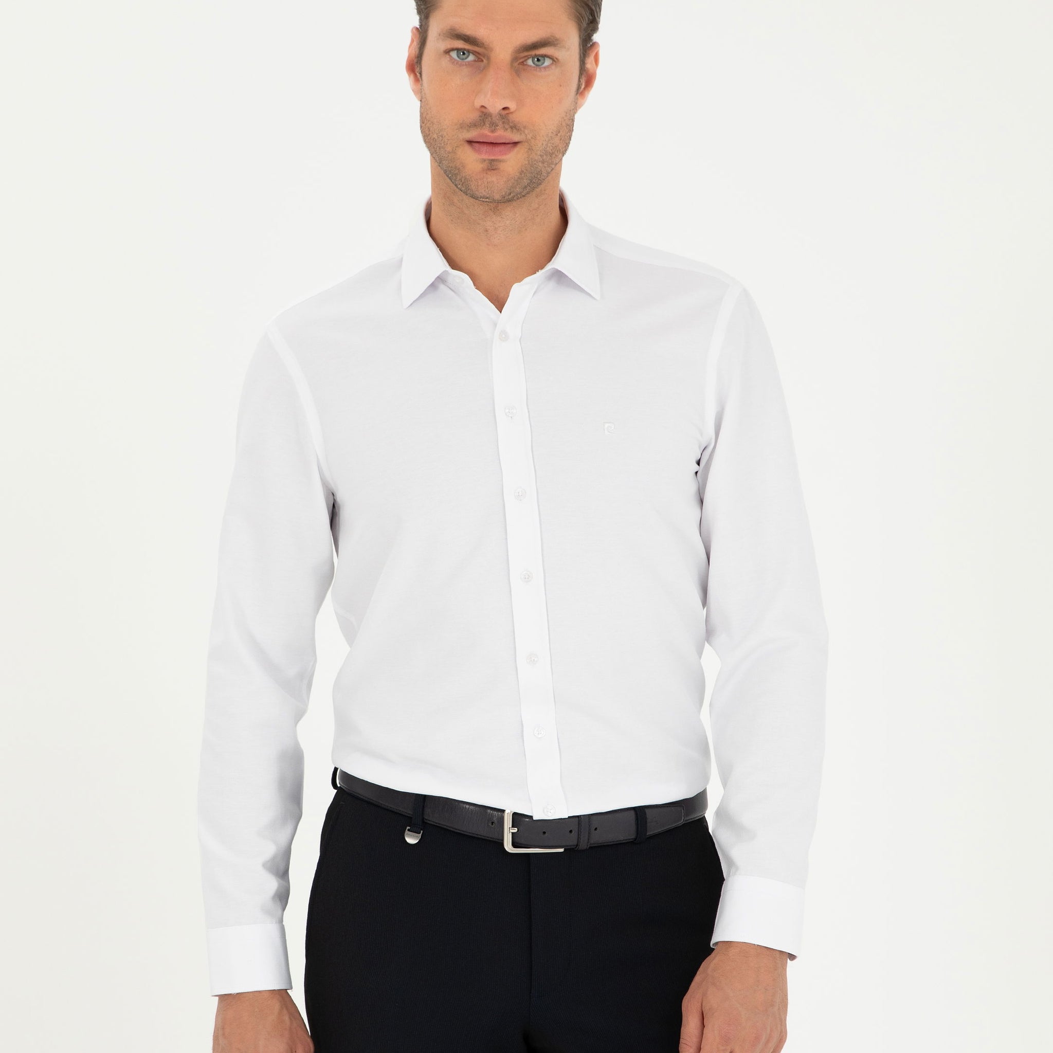 White Oxford Slim Fit Long Sleeve Shirt