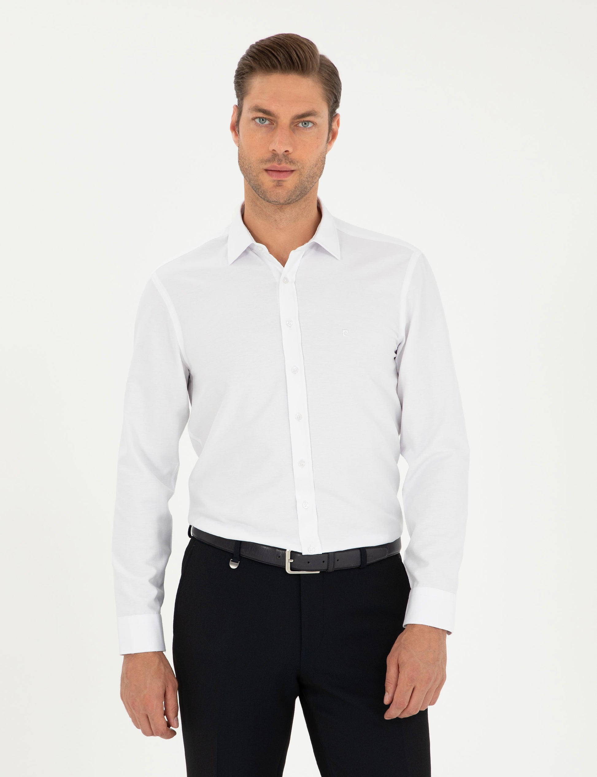 White Oxford Slim Fit Long Sleeve Shirt