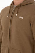 Men's Khaki Knitted Cardigan
