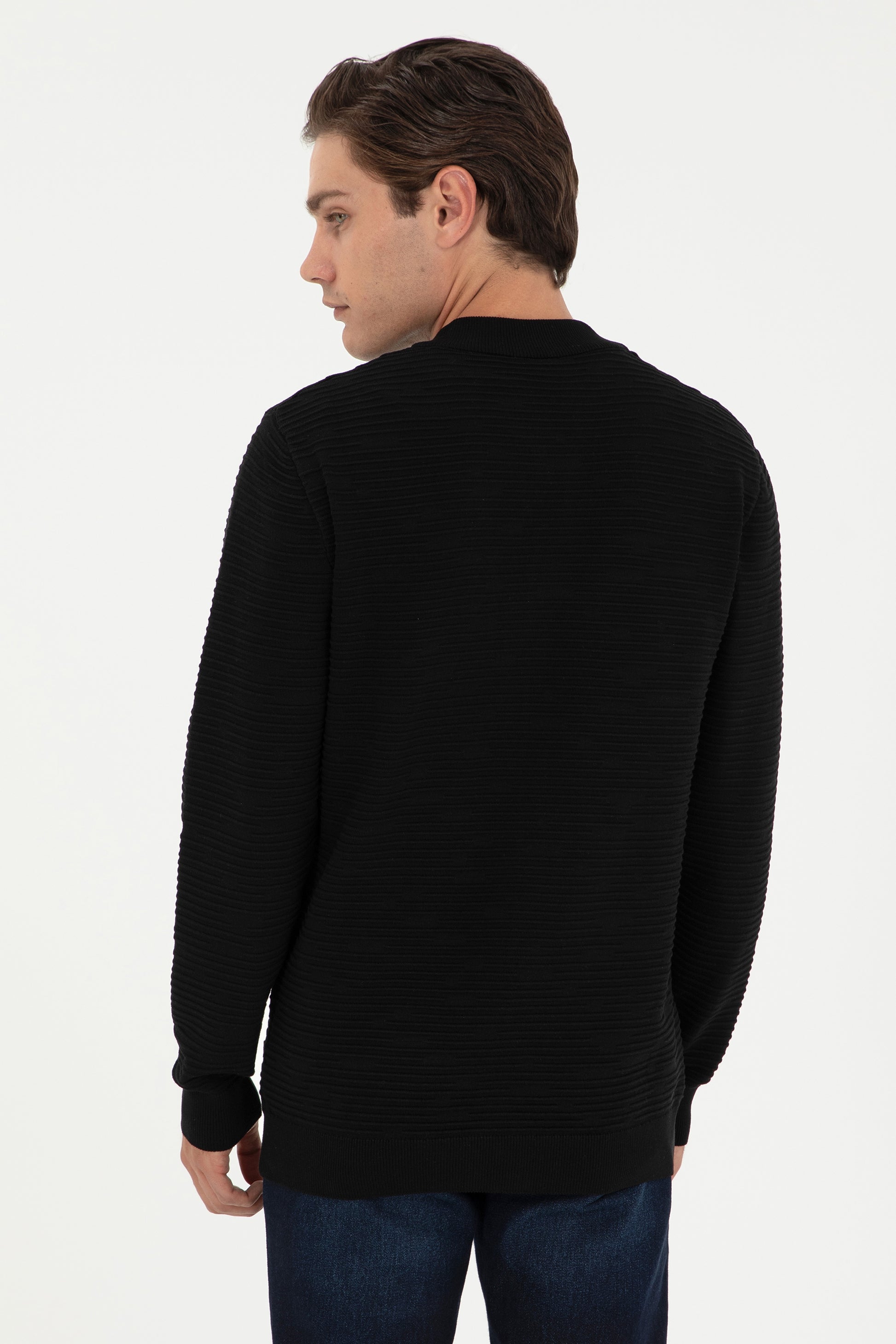 Men's Black Knitwear Cardigan