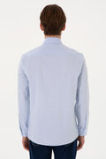 Men's Light Blue Long Sleeve Shirt