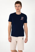 Men's Regular Fit Crew Neck Navy T-Shirt