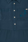 Girls' Indigo Knitted Dress