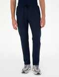 Navy Blue Slim Fit Straight Leg Sweatpants