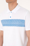 Men's Regular Fit Polo Neck White T-Shirt