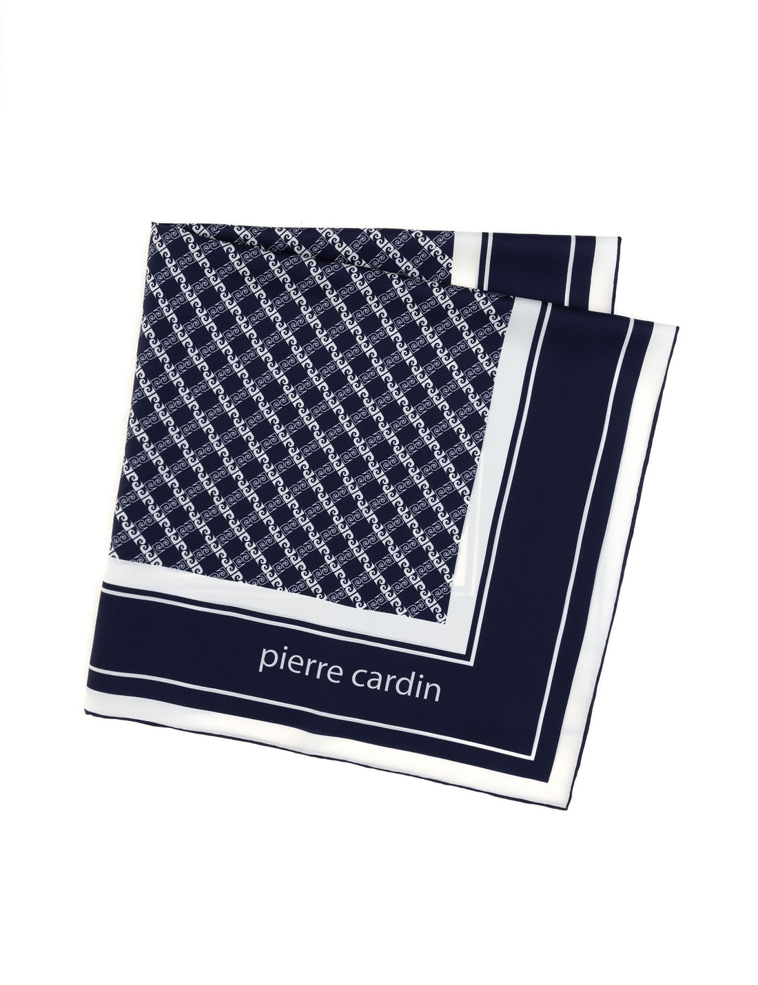 Navy Blue Silk Scarf