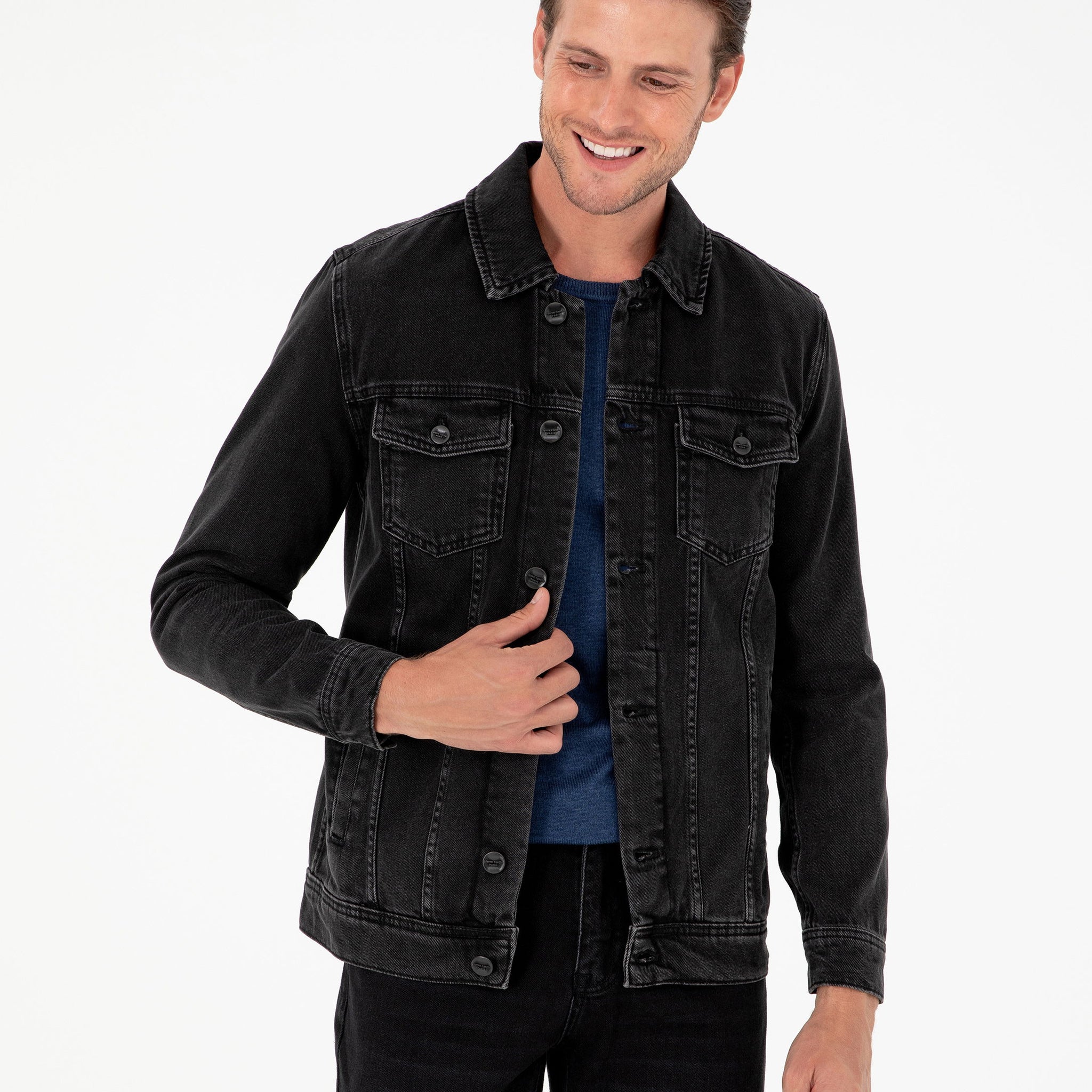 Black Slim Fit Jean Jacket