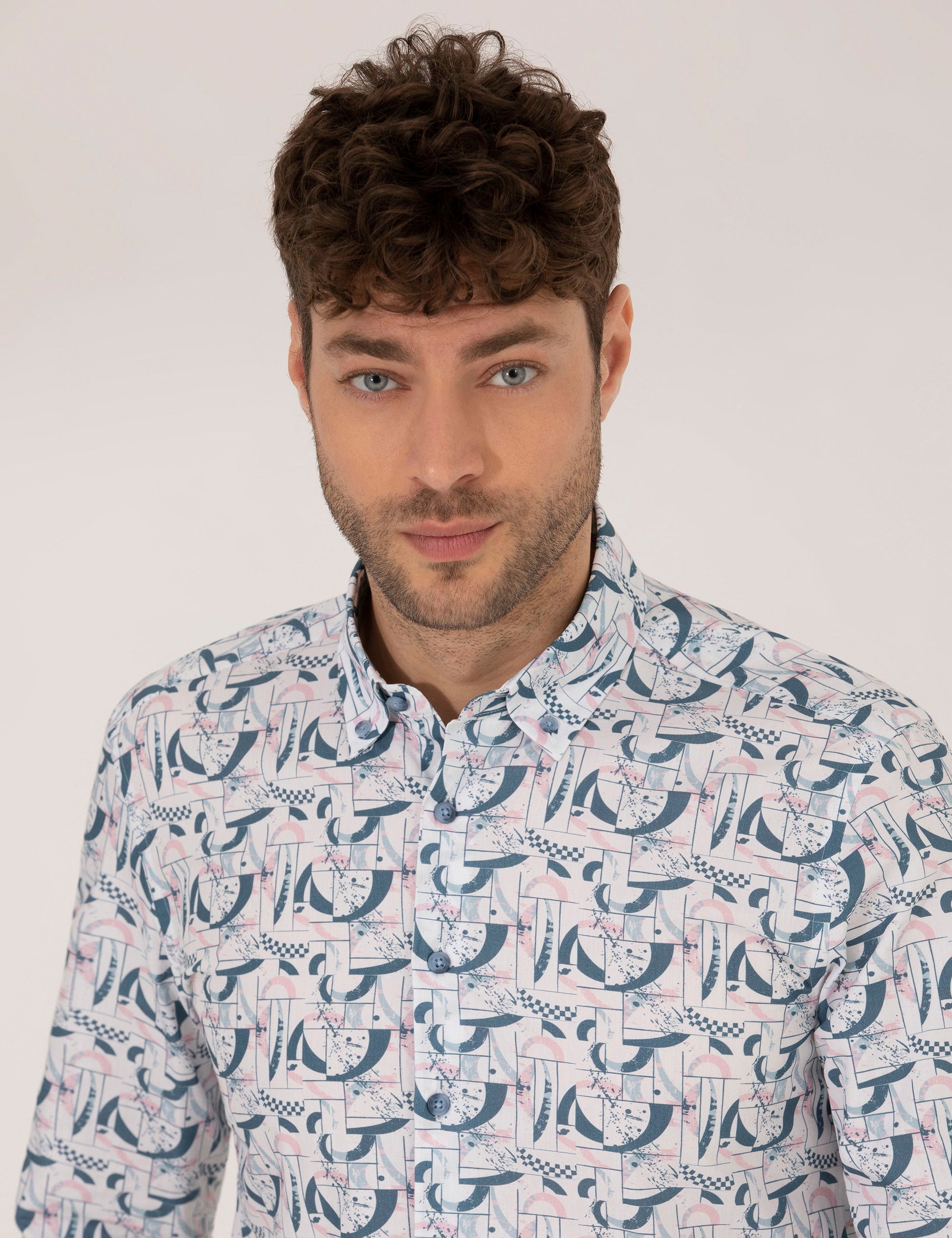 Pink Slim Fit Long Sleeve Shirt