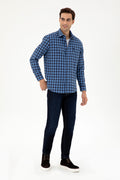 Men's Indigo Long Sleeve Shirt