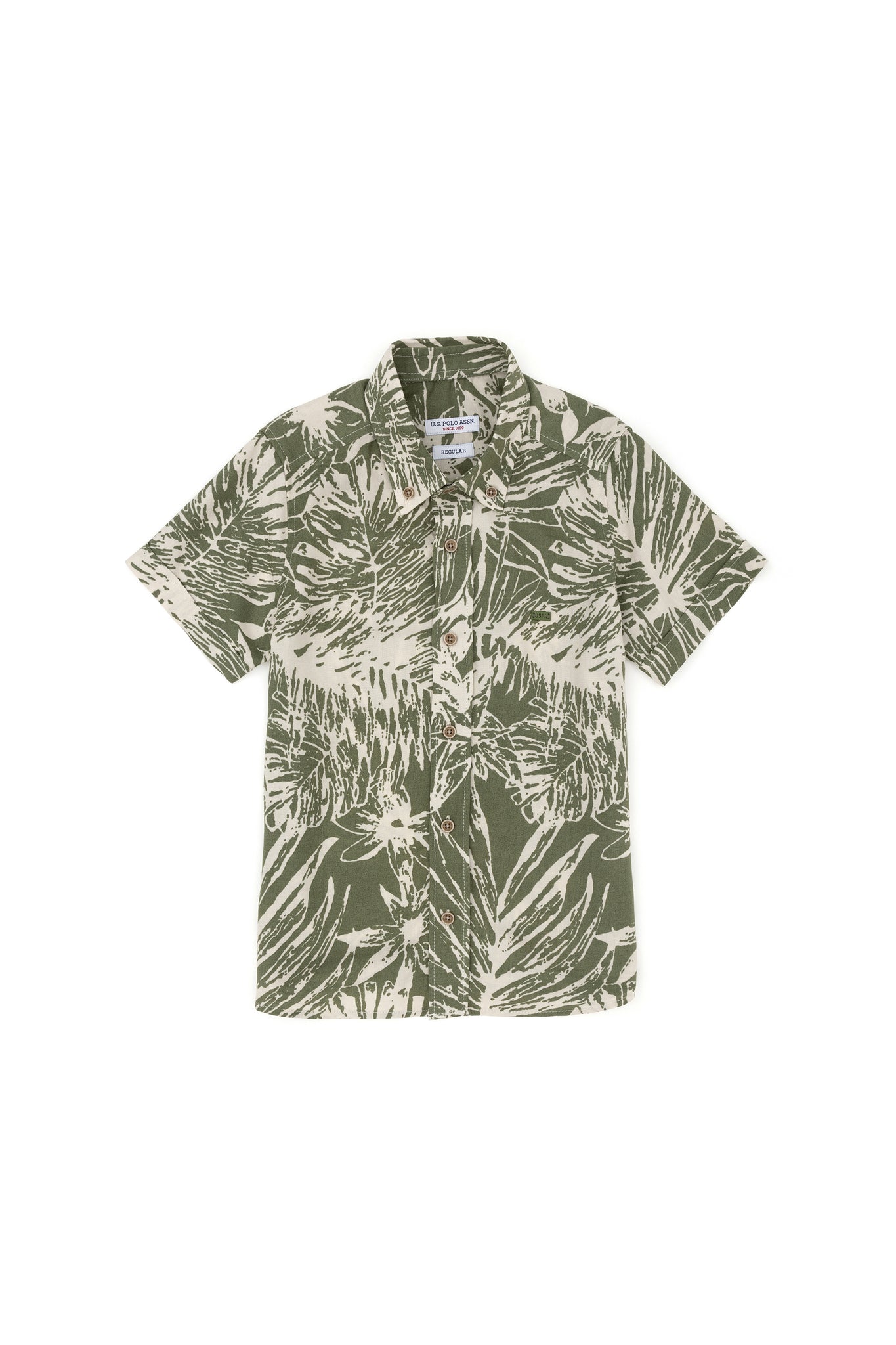 Boy's Ecru Short Sleeve Shirt