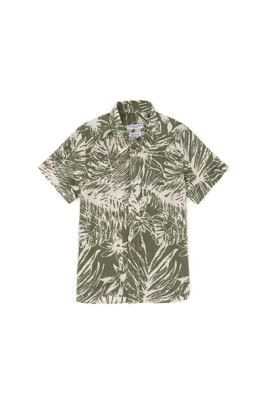 Boy's Ecru Short Sleeve Shirt