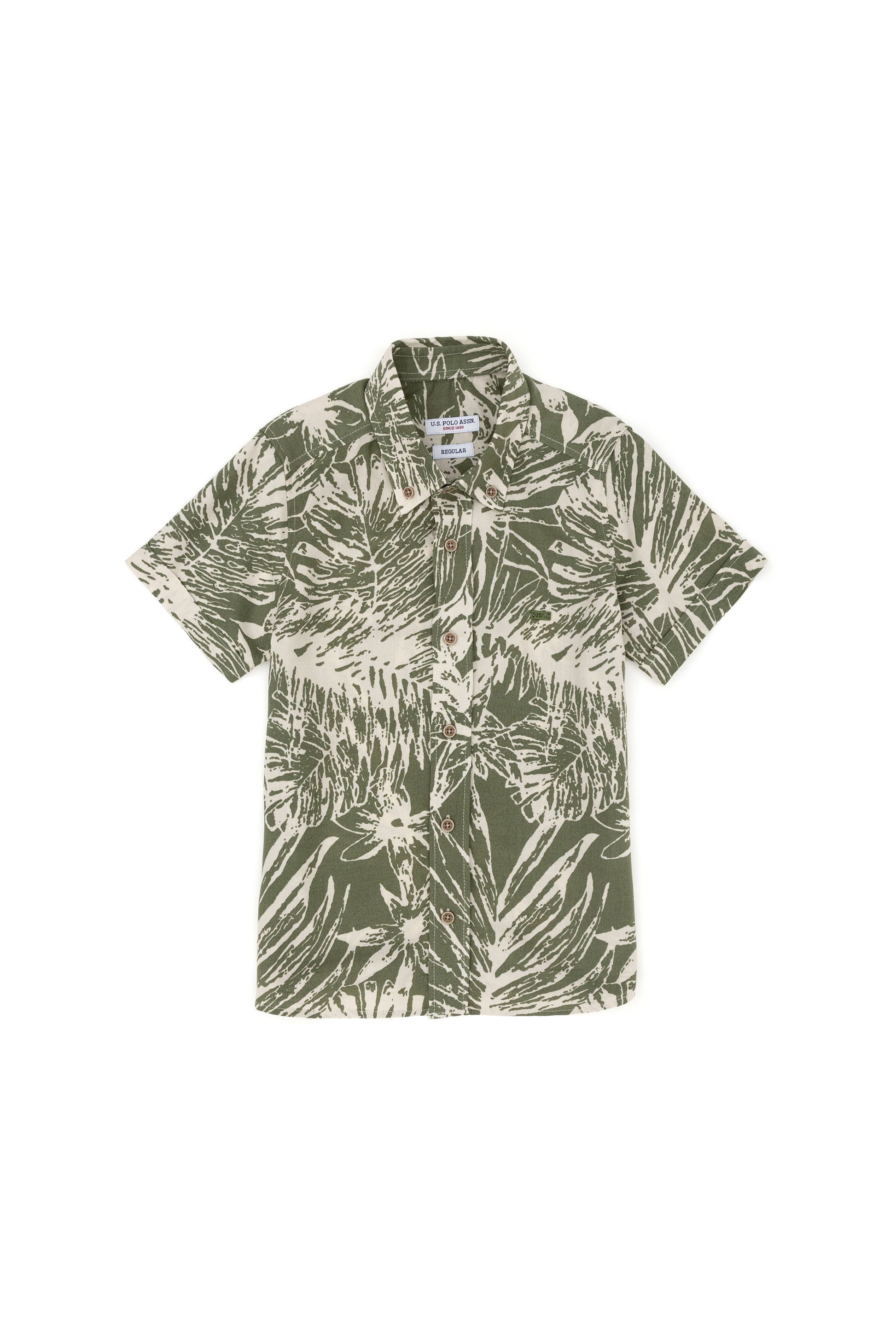Boy's Ecru Short Sleeve Shirt