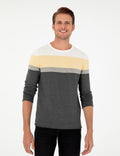 Light Grey Melange Slim Fit Sweater