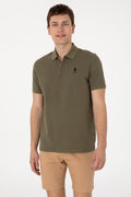 Men's Regular Fit Zippered Mink Textured T-Shirt