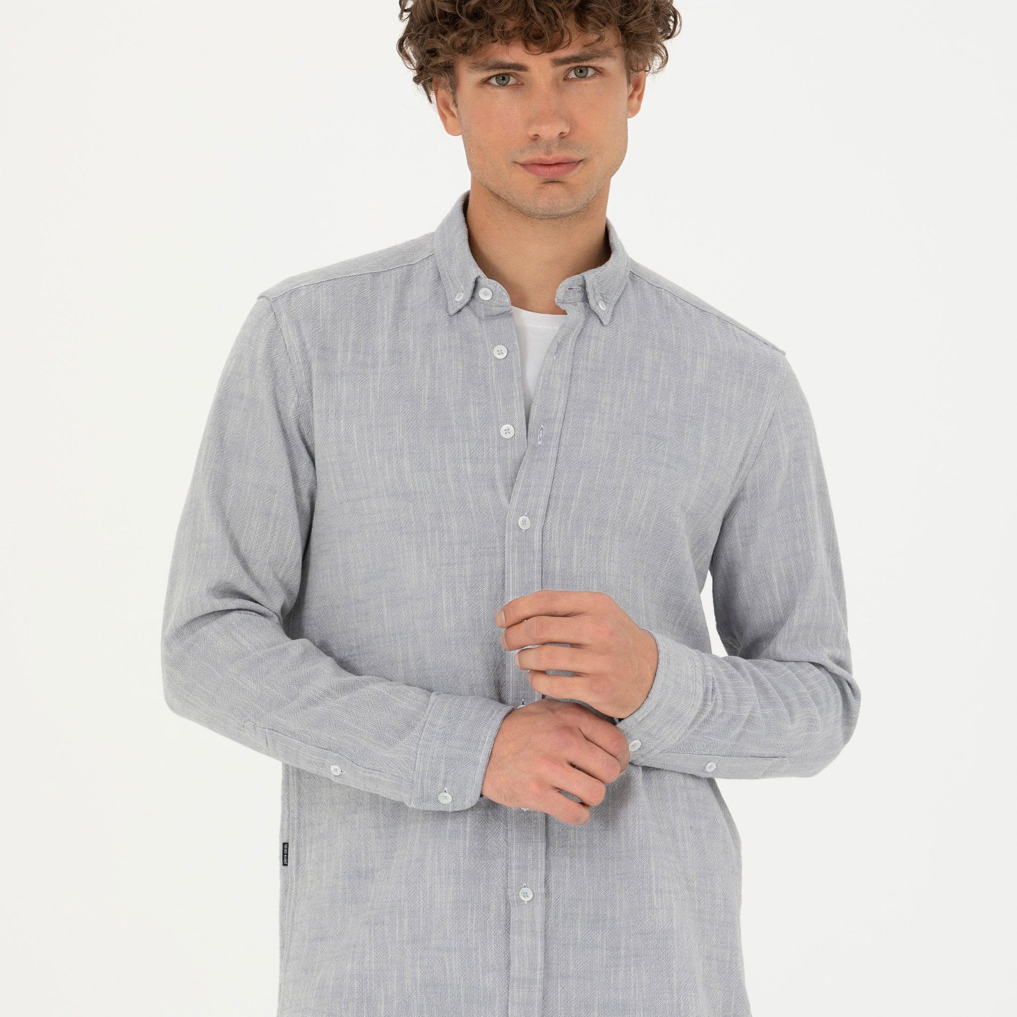 Blue Regular Fit Long Sleeve Shirt